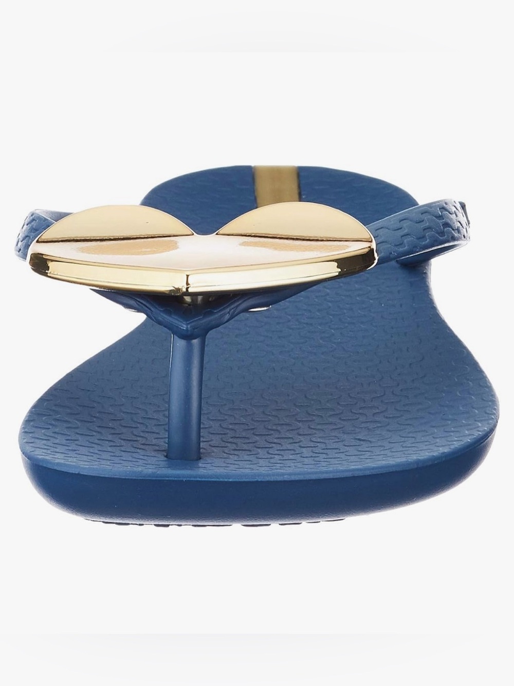 NWT Ipanema Ana Wave Heart Flip Flops Sandals Blue & Gold | Women's Size 7 - Picture 6 of 12